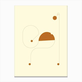 Minimalist snail coffee poster Canvas Print