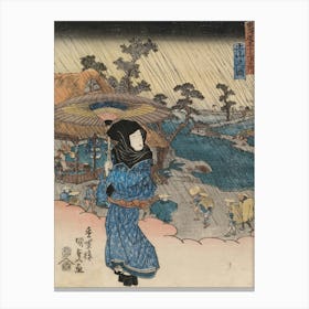 Tsuchiyama, From Tokaido Gojusantsugi, 1830, By Utagawa Kunisada Canvas Print