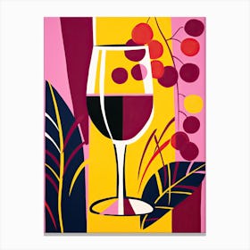 Glass Of Wine, Inspired by Matisse 3 Canvas Print