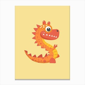 Cute Cartoon Dragon Canvas Print