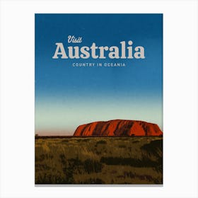 Visit Australia Country In Oceania Canvas Print