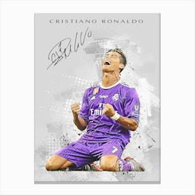 Cristiano Ronaldo Signature Canvas Print