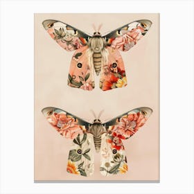 Textile Butterflies William Morris Style 1 Canvas Print