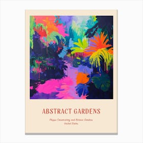 Colourful Gardens Phipps Conservatory And Botanic Gardens Usa 2 Red Poster Canvas Print