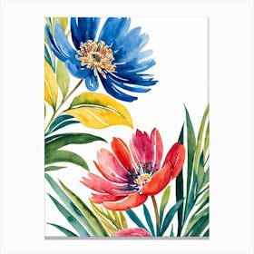 Watercolor Flowers 59 Canvas Print