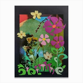 Contemporary Wall Art, Nature Wall Art Flower Power Canvas Print