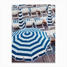 Blue And White French Riviera Canvas Print