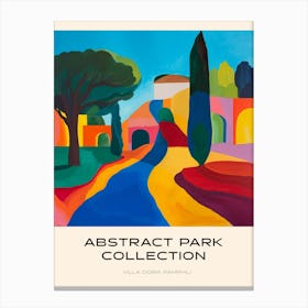 Abstract Park Collection Poster Villa Doria Pamphili Rome 4 Canvas Print
