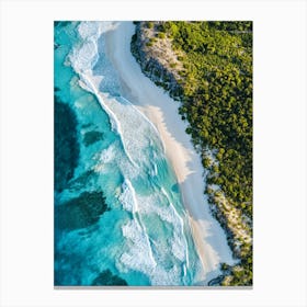 Aerial View Of A Tropical Beach 8 Canvas Print