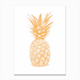 Yellow Pineapple Handrawn Canvas Print