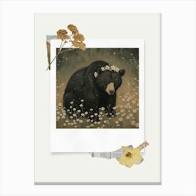 Scrapbook Bear Fairycore Painting 2 Canvas Print