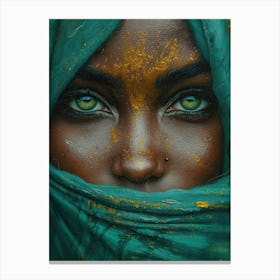 Portrait Of African Woman Canvas Print