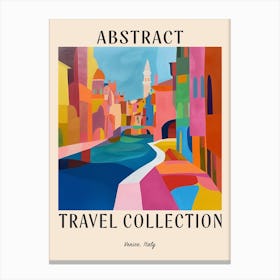 Abstract Travel Collection Poster Venice Italy 3 Canvas Print