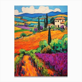 Tuscany Italy 1 Fauvist Painting Canvas Print