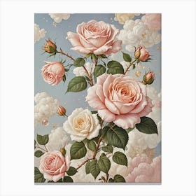 Roses In The Clouds Canvas Print