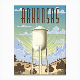 Arkansas USA Water Tower Canvas Print