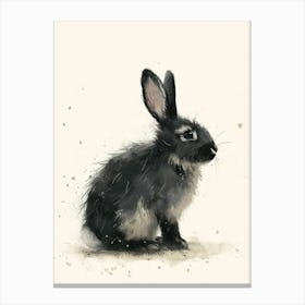 Jersey Wooly Rabbit Nursery Illustration 3 Canvas Print