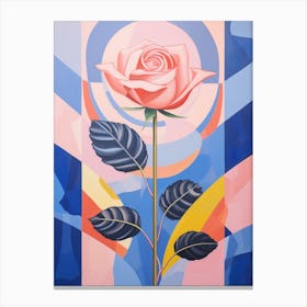 Rose 5 Hilma Af Klint Inspired Pastel Flower Painting Canvas Print
