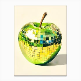 Disco Apple Canvas Print