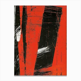 Abstract Painting, Red And Black 3 Canvas Print