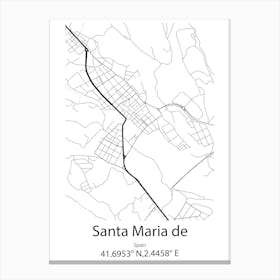 Santa Maria De Cayon,Spain Minimalist Map Leinwandbilder