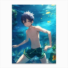 Naruto in water Canvas Print