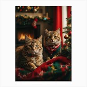 Christmas Cats 2 Canvas Print