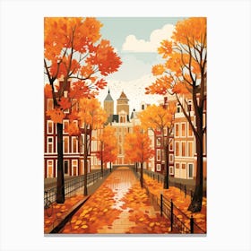 Amsterdam In Autumn Fall Travel Art 3 Canvas Print