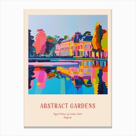 Colourful Gardens Royal Palace Of Laeken Gard Belgium 2 Red Poster Canvas Print