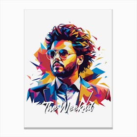 The Weeknd 03 Portrait Music Icon WPAP Pop Art Style Canvas Print