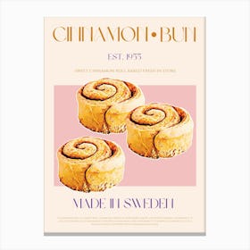 Cinnamon Bun Mid Century Canvas Print