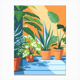 Houseplants In Pots 3 Canvas Print