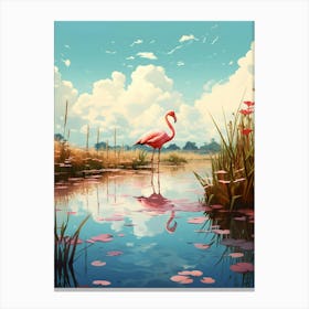 Flamingo Fun 8 Canvas Print