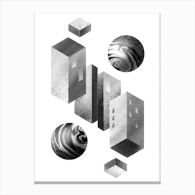 Floating City Planet Canvas Print