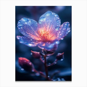 Flower In The Rain 4 Canvas Print