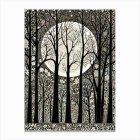 William Morris Moonlight In The Woods 80 Canvas Print