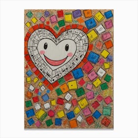 Heart Mosaic 1 Canvas Print