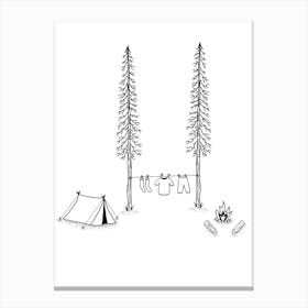 Camping Scene Canvas Print