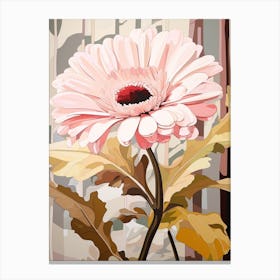 Gerbera Daisy 3 Flower Painting Canvas Print