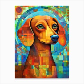 Dachshund dog print 13 Canvas Print