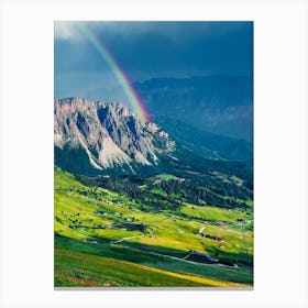 Rainbow In The Mountains Canvas Print