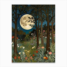 William Morris Moonlight In The Forest 122 Canvas Print