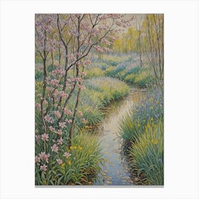 Stream In Spring Canvas Print