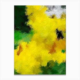 Yellow Flowers Greeting Card Canvas Print