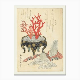 A Comparison Of Genroku Poems And Shells, Katsushika Hokusai 21 Canvas Print