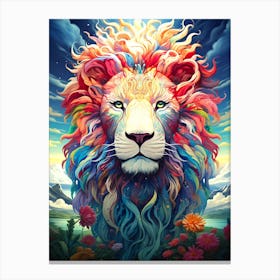 Lion Colorful Canvas Print