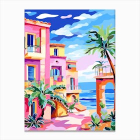 Santa Marinella, Italy Colourful View 3 Canvas Print