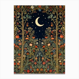 William Morris Moonlight In The Forest 50 Canvas Print