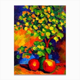 Star Apple 2 Fruit Vibrant Matisse Inspired Painting Fruit Canvas Print