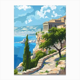 Acropolis In Greece Canvas Print